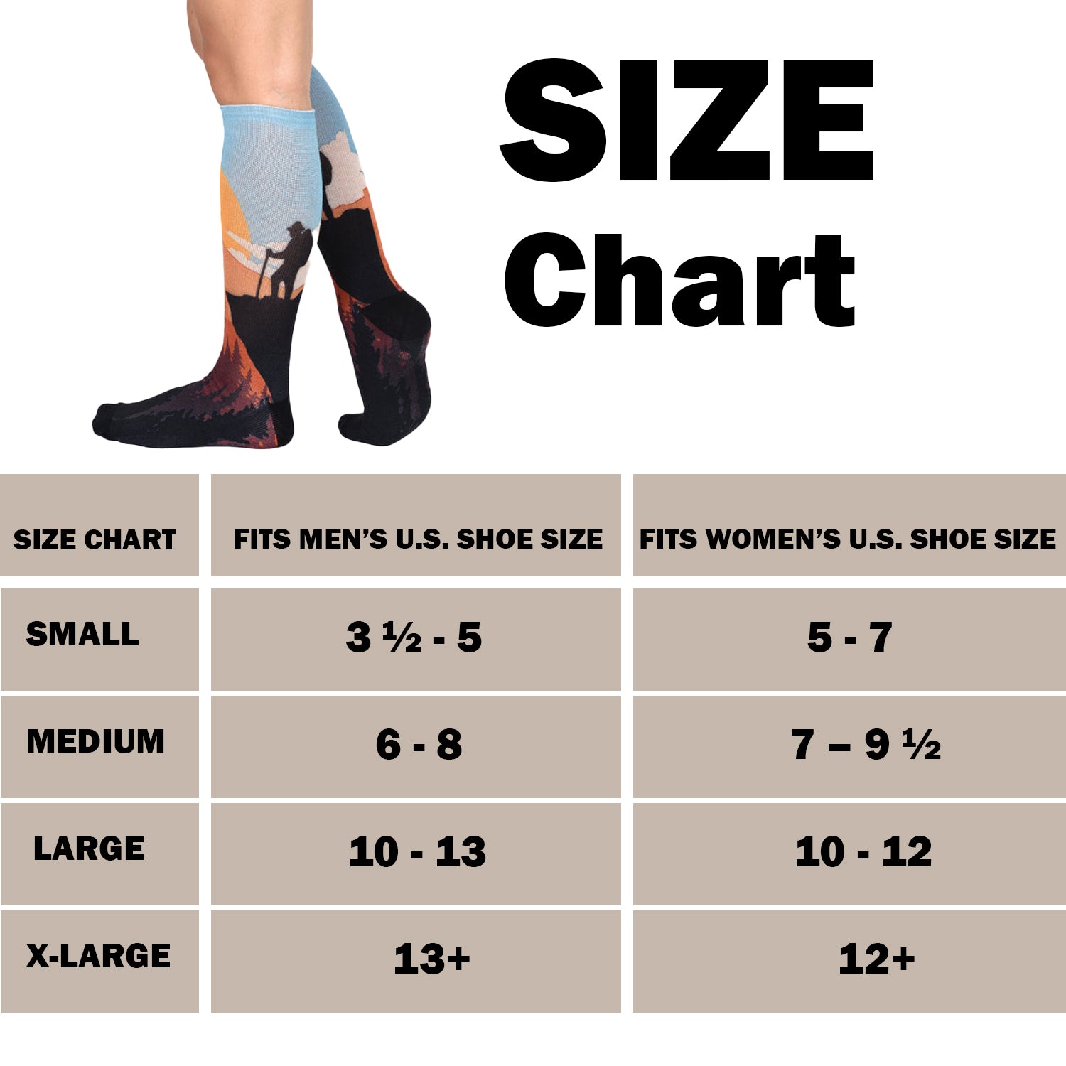 Men and Women's CoolMax Knee High Socks - Colorful, Fun and Sporty Socks