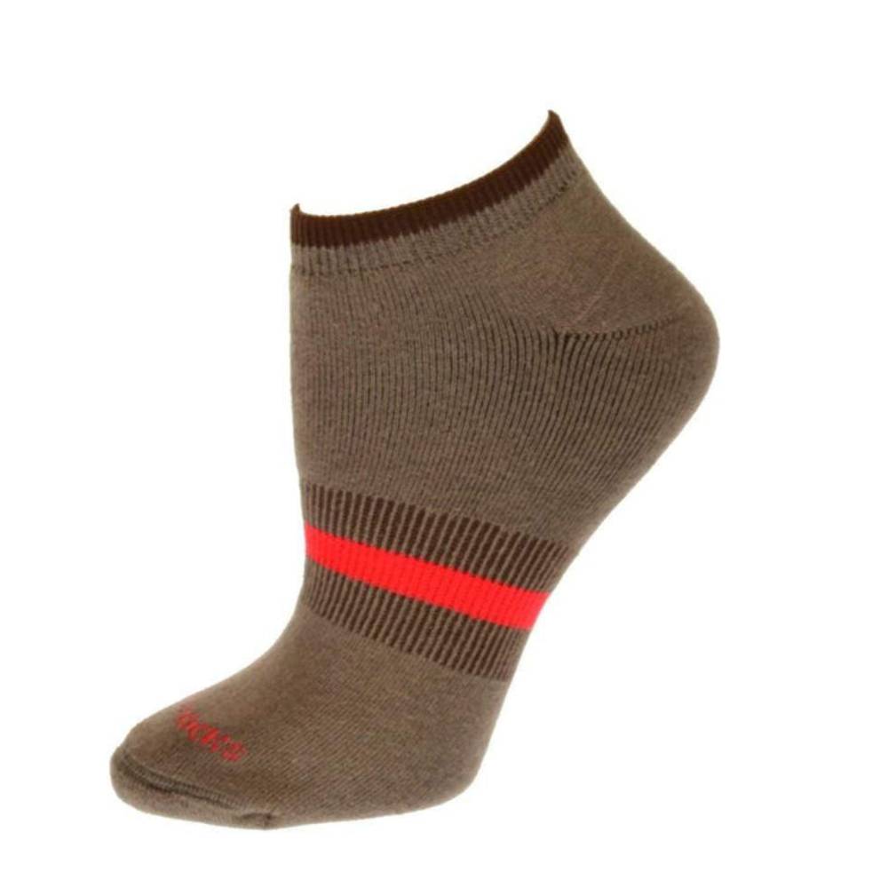 Tipped Cushioned Arch Support No Show Ankle Hi Performance Cotton Socks for Women