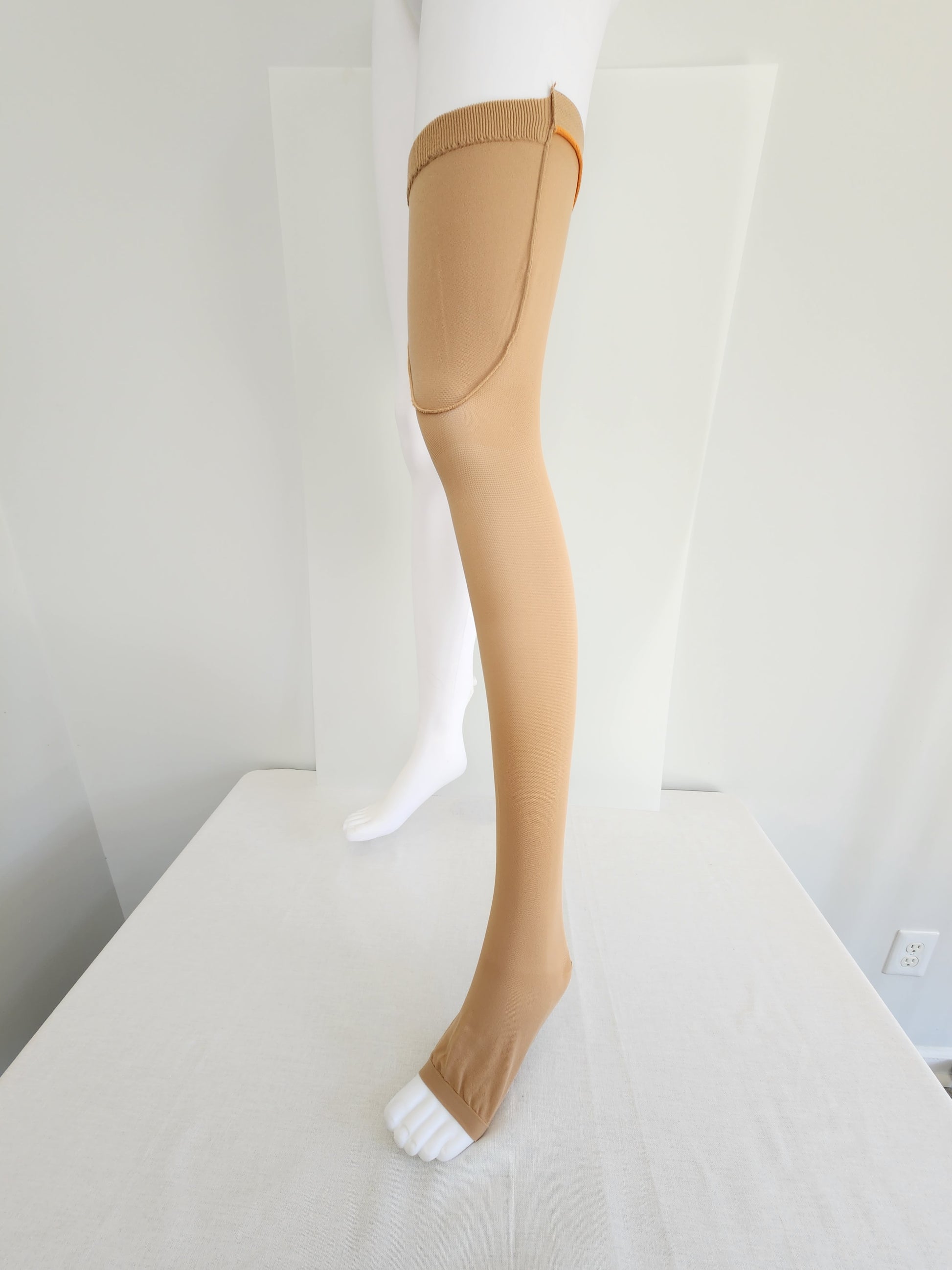 Moderate Support Compression Thigh High 18 mmHg Open Toe Thigh High Stocking