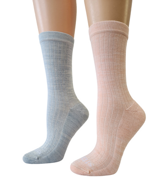 Buy assorted-1-salmon-lt-blue Women's Bamboo Crew Performance Socks with Arch Support