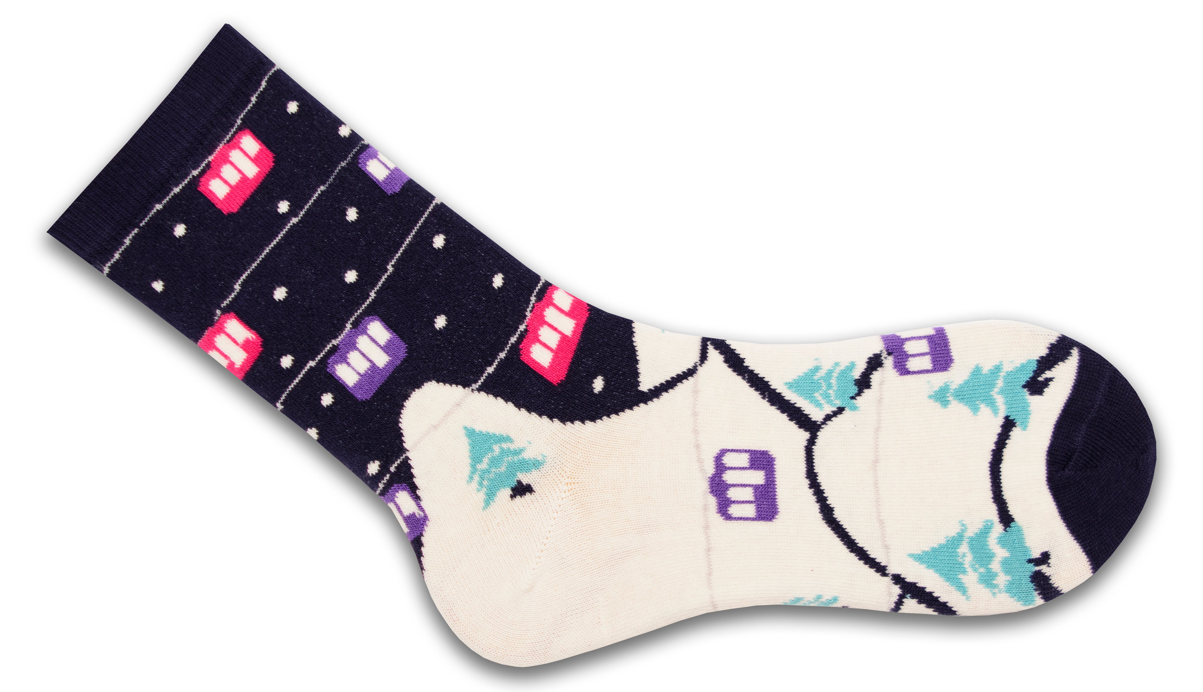 Holiday Theme Novelty Cotton Crew Socks