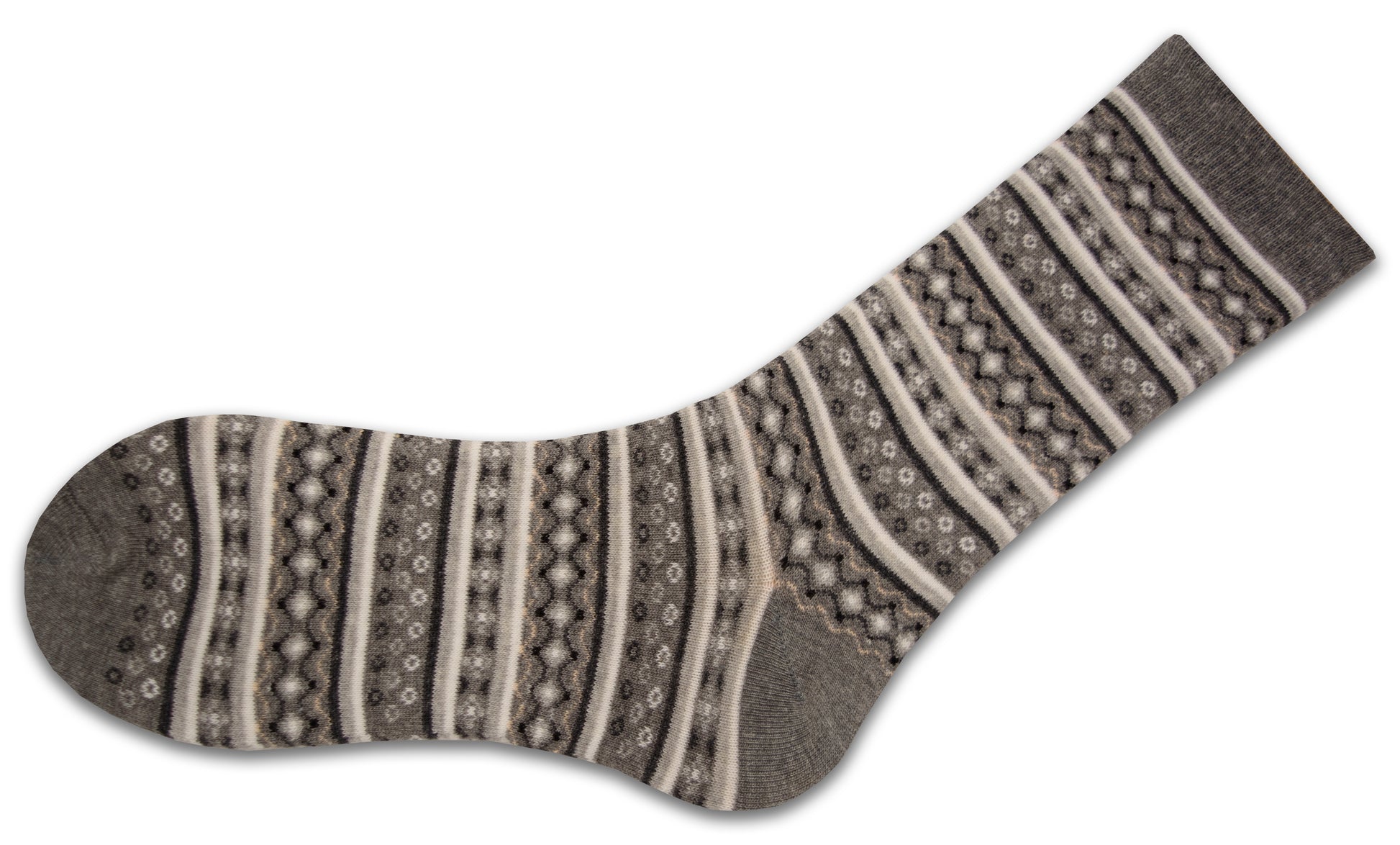 Flower pattern cotton crew (Mid-calf) socks 2-Pair Pack