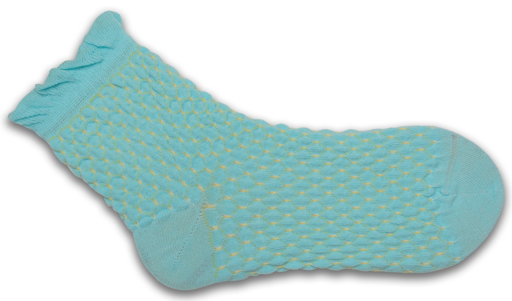 Diamond Pattern Quarter Combed Cotton Socks