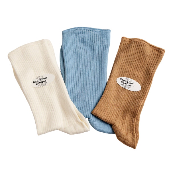 Wide Calf Crew Socks for Women Classic Colors and Luxurious Feeling with Seamless Toe, Reinforced Toe and Heel