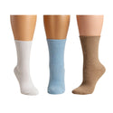 Wide Calf Crew Socks for Women Classic Colors and Luxurious Feeling with Seamless Toe, Reinforced Toe and Heel