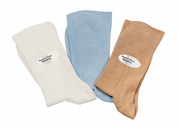 Wide Calf Crew Socks for Women Classic Colors and Luxurious Feeling with Seamless Toe, Reinforced Toe and Heel