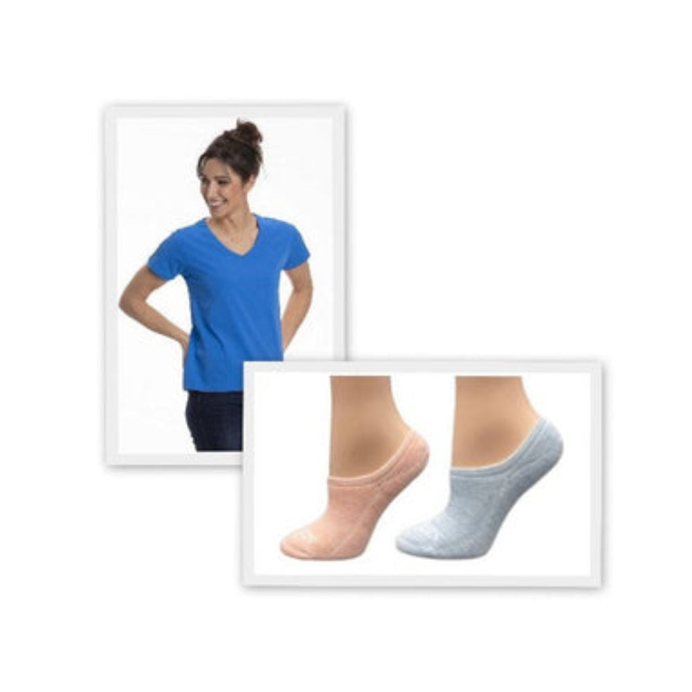 Women's T-Shirt And Ankle Socks