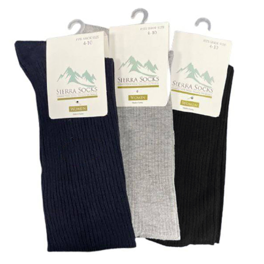 Wide Calf Crew Socks for Women Classic Colors and Luxurious Feeling with Seamless Toe, Reinforced Toe and Heel