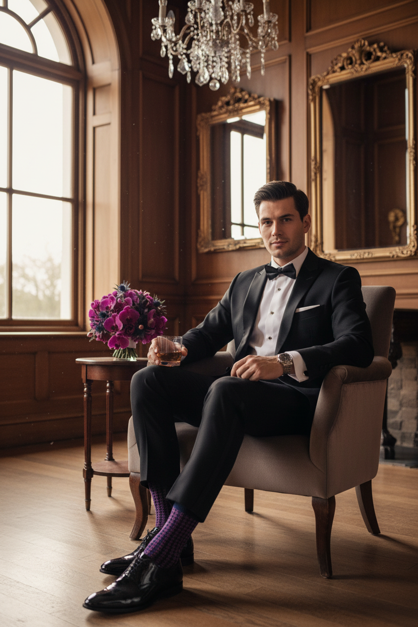 Men's Dress Socks - Combed Cotton, Seamless Toe Socks