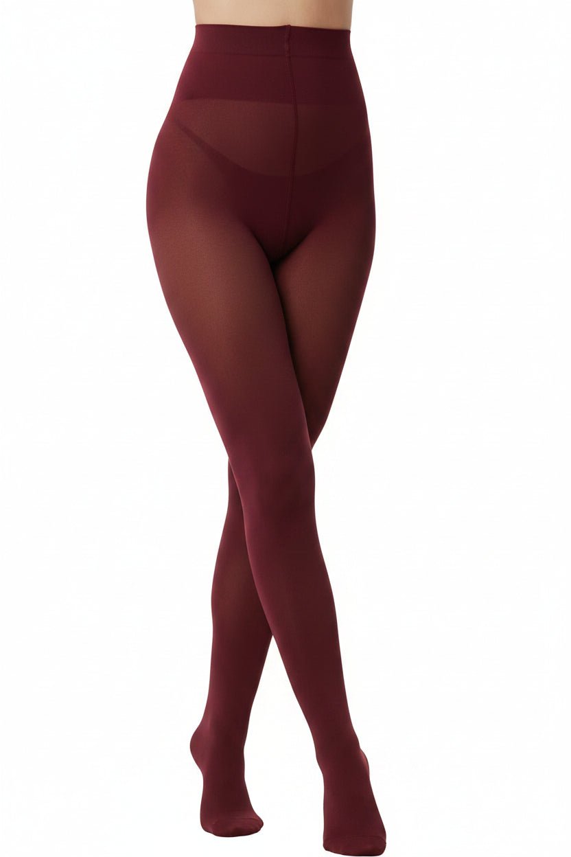 Nylon Tights for Women in Maroon - Perfect for Daily Wear, Nurses & Teachers in 1 Pair Packs