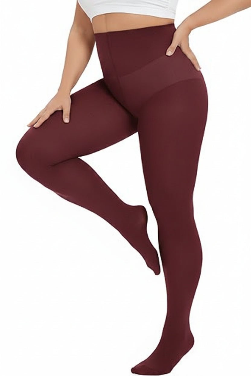 Nylon Tights for Women in Maroon - Perfect for Daily Wear, Nurses & Teachers in 1 Pair Packs