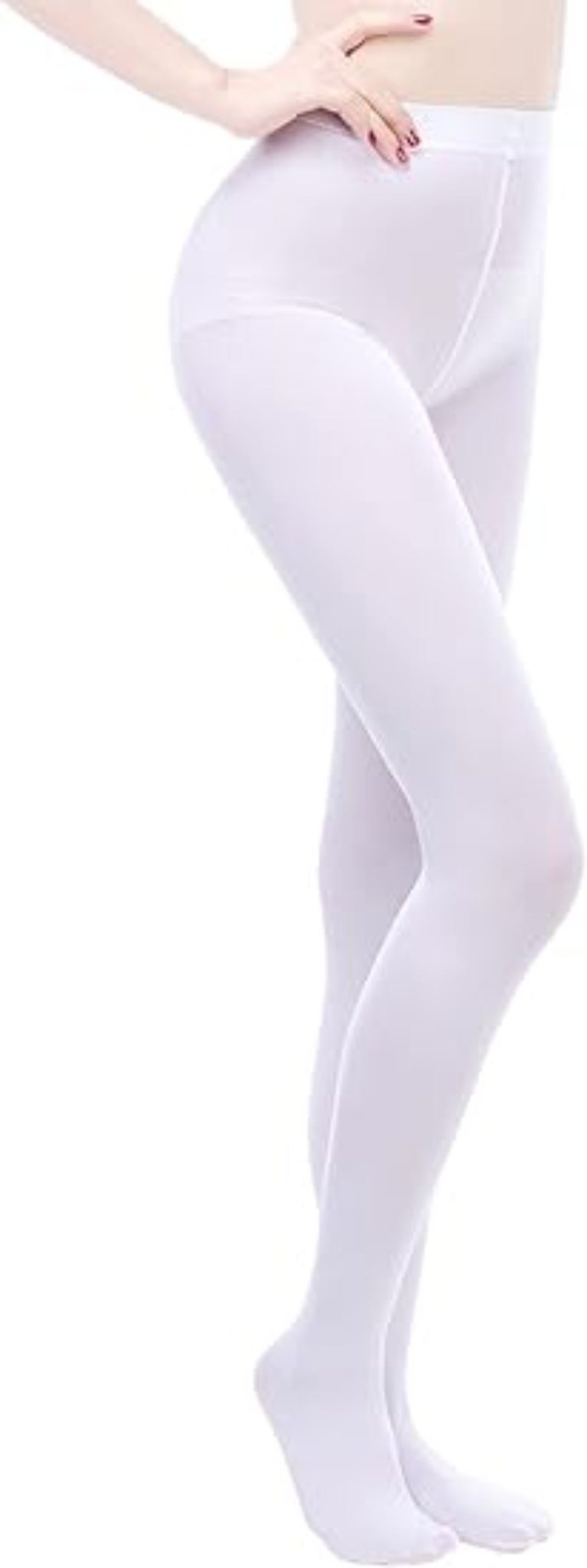 Nylon Tights for Women in White - Perfect for Daily Wear, Nurses & Teachers in 1 Pair Packs