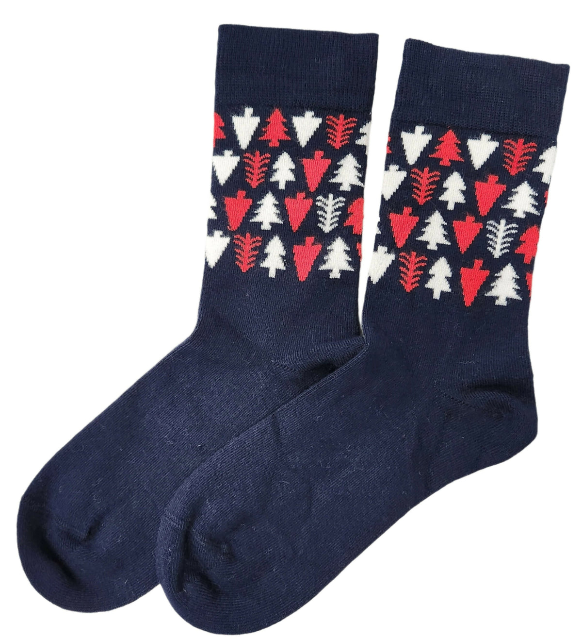 Women's Christmas Crew Tree Socks in Silky Viscose