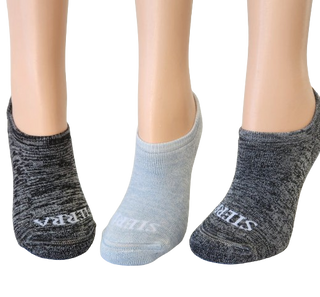 Buy assorted-2-black-charcoal-lt-blue Women's No-Show Bamboo Performance Socks with Arch Support