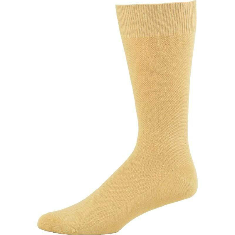 Bamboo Solid Mesh Patterned Crew Socks