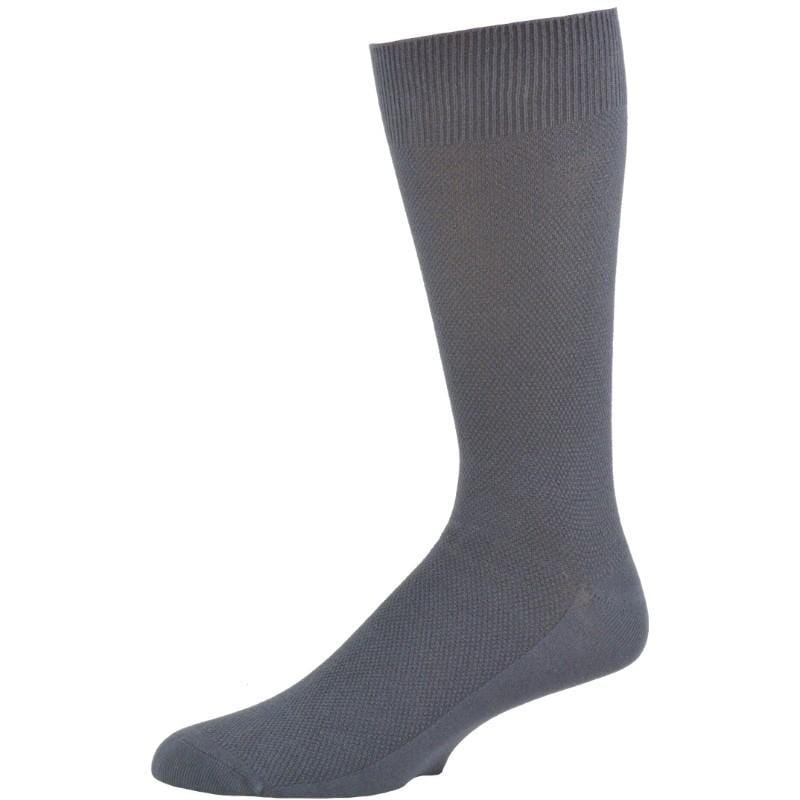 Bamboo Solid Mesh Patterned Crew Socks