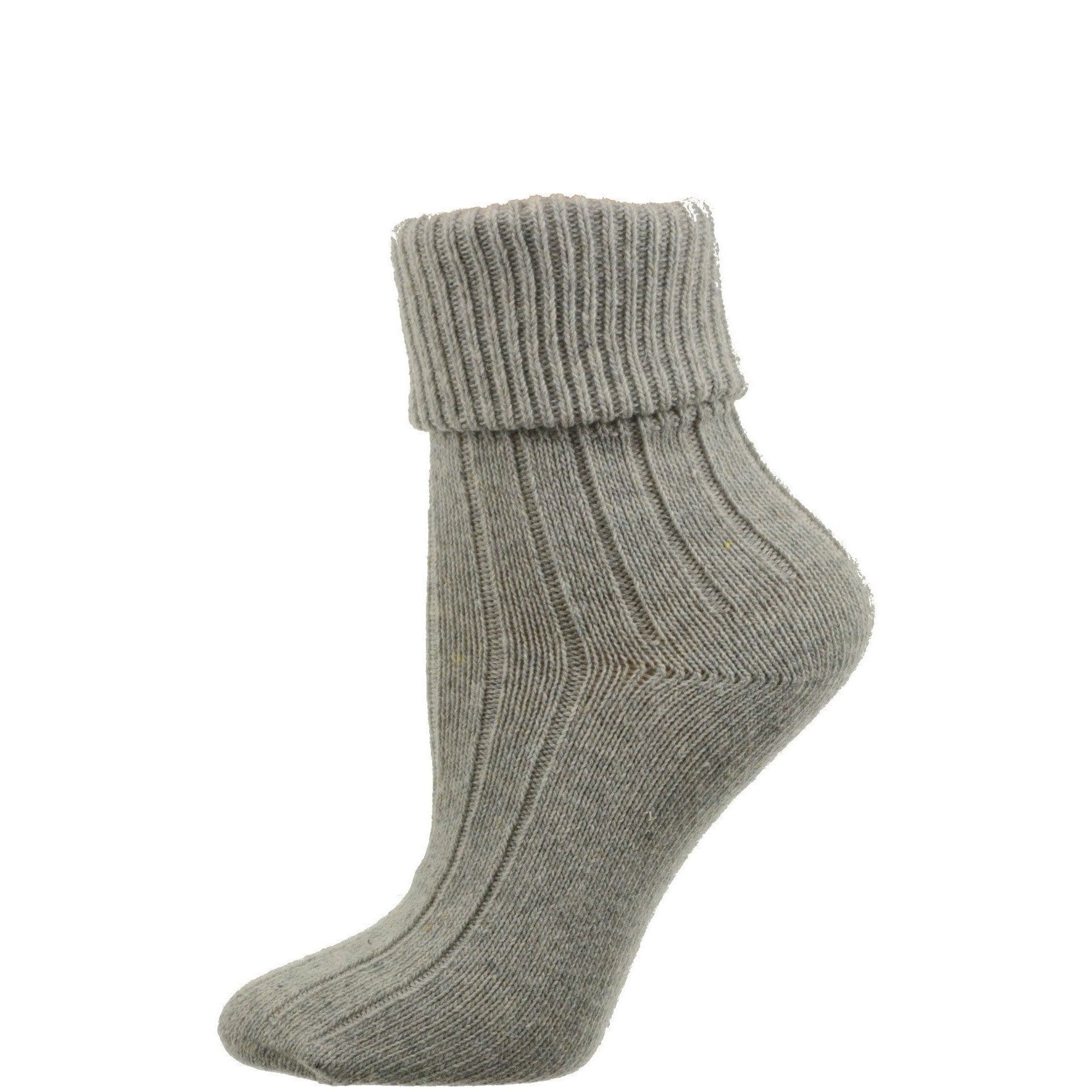 Wool/Cotton Blend Turncuff, Seamless Toe Socks For Women Women