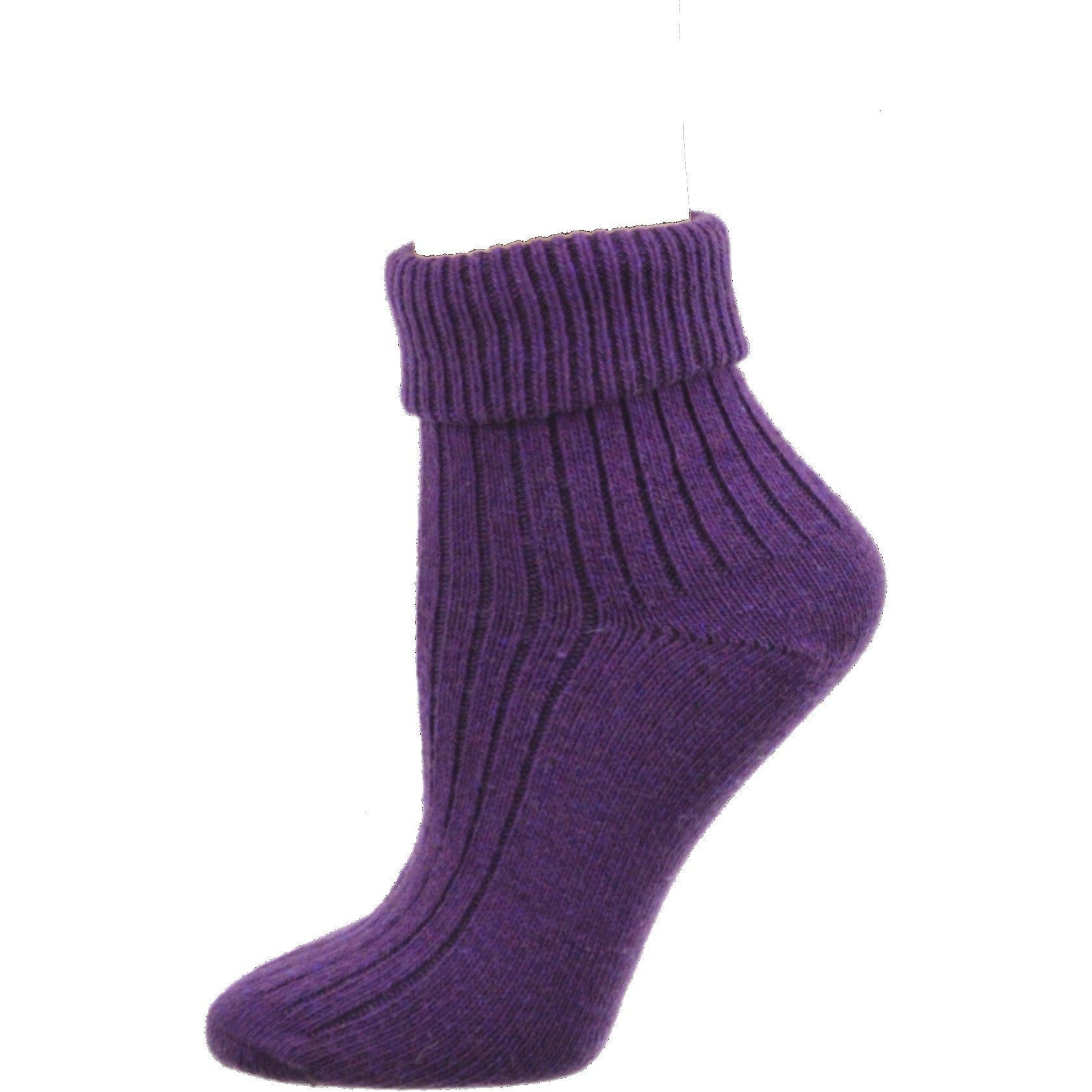 Wool/Cotton Blend Turncuff, Seamless Toe Socks For Women Women