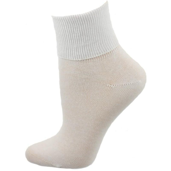 Women's 100% Combed Cotton Ankle Turn Cuff 3 Pair Pack