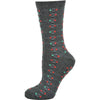 Women's Cotton Geometric Pattern Crew Sock W221SM