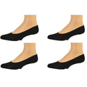 Women Premium Bamboo No Show Low-Cut Seamless Toe liners Socks-4 Pairs Pack