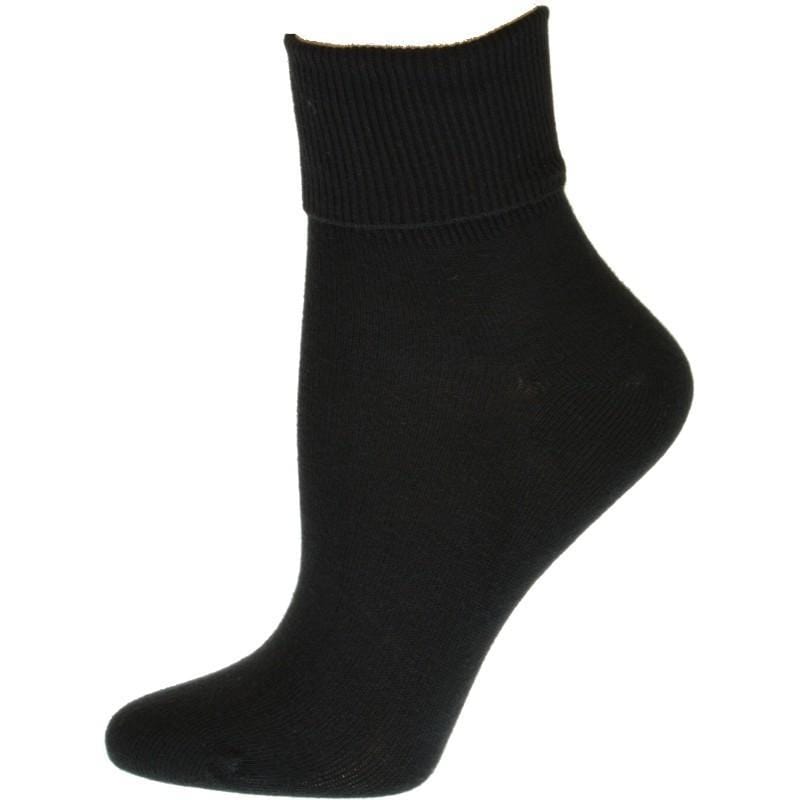 Turn Cuff Organic Cotton Seamless Toe 3 pair Pack No Toe Seam Socks Women