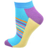 Striped Colorful Vibrant Ankle 2 Pr. Pack Cotton Socks