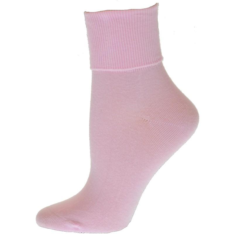 Turn Cuff Organic Cotton Seamless Toe 3 pair Pack No Toe Seam Socks Women
