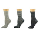 Sierra Socks Women's Striped Cotton 1 Pair or 3 Pair Pack Socks