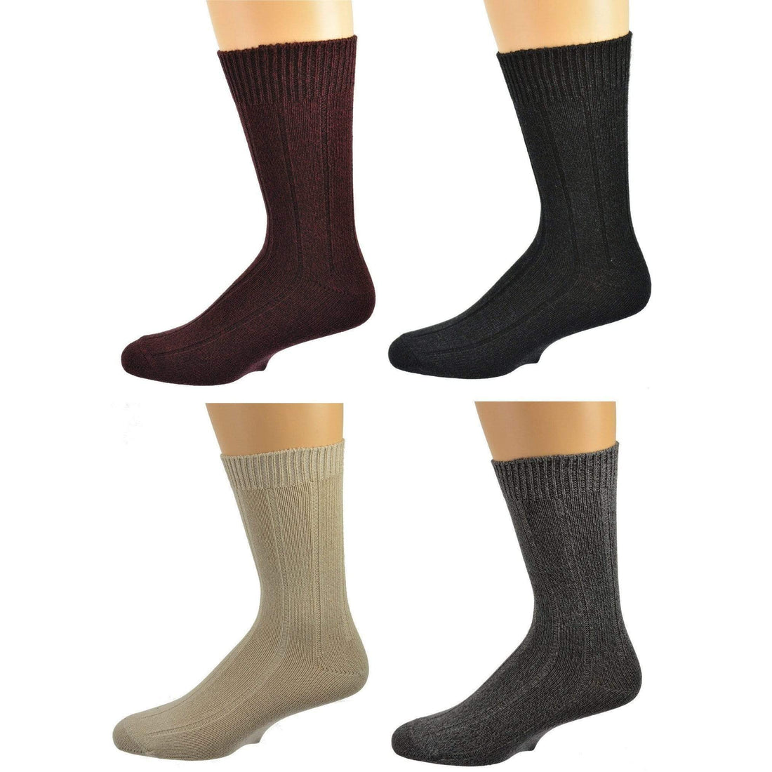Sierra Socks Women's Bamboo True Rib Casual Dress Crew Socks