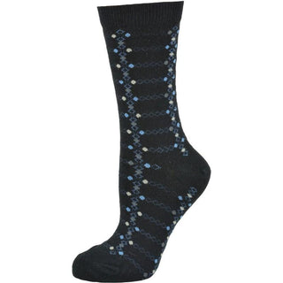 Women's Cotton Geometric Pattern Crew Sock W221SM