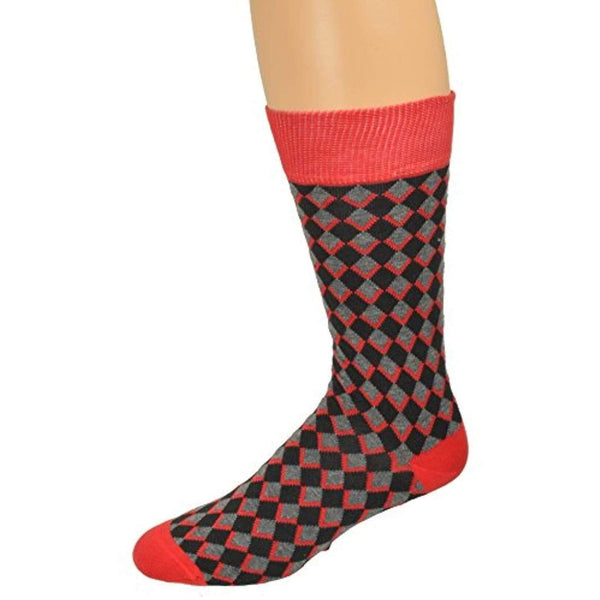 Sierra Socks Men's Casual Cotton Blend Fashion Design Mid Calf Dress Crew Socks, 2 or 3 Pairs