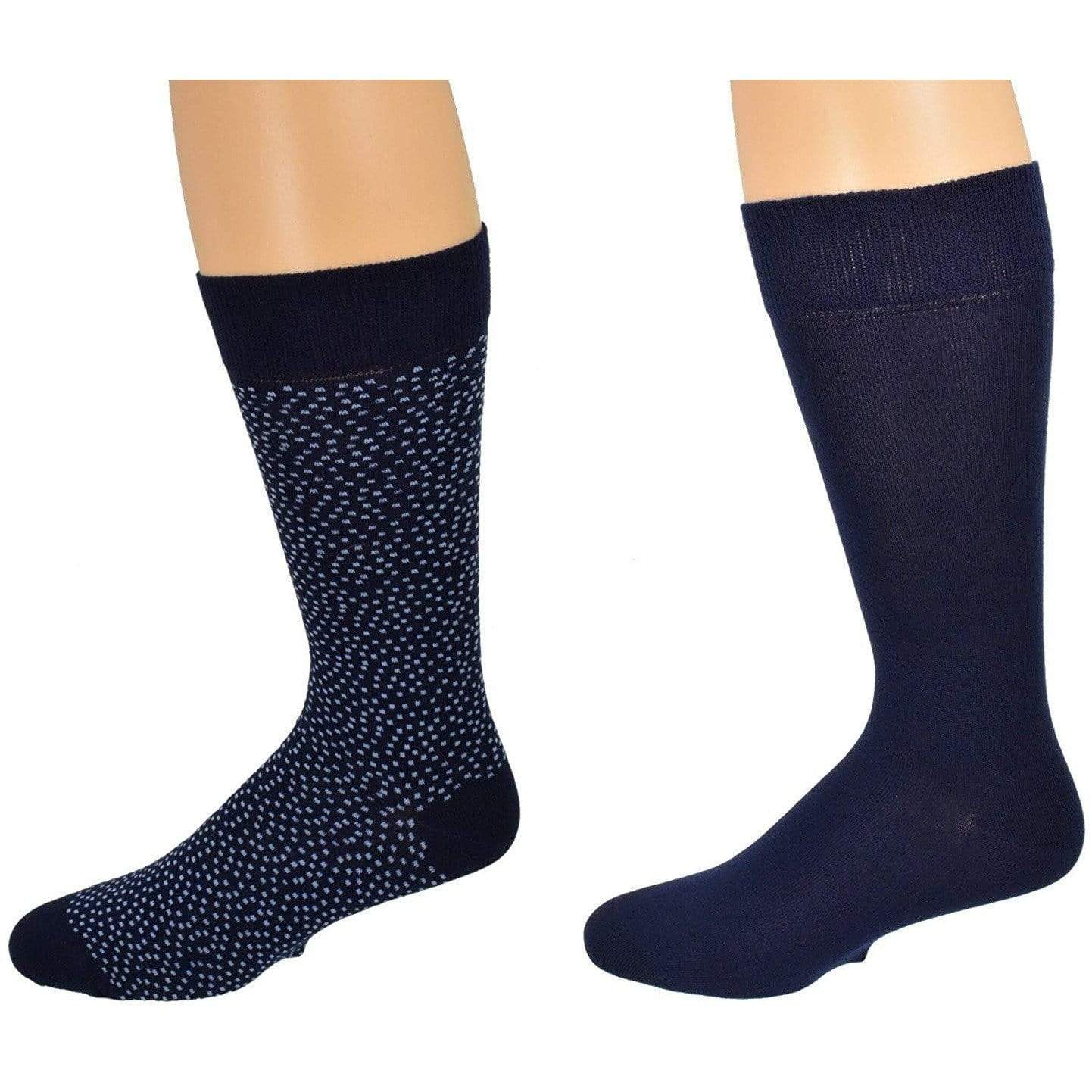 Sierra Socks Men's Casual Cotton Blend Fashion Design Mid Calf Dress Crew Socks, 2 or 3 Pairs