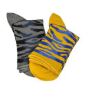 Sierra Socks Zebra Pattern Hi Anklet Casual Cotton Women's 2 Pair Pack Socks
