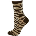 Sierra Socks Zebra Pattern Hi Anklet Casual Cotton Women's 2 Pair Pack Socks