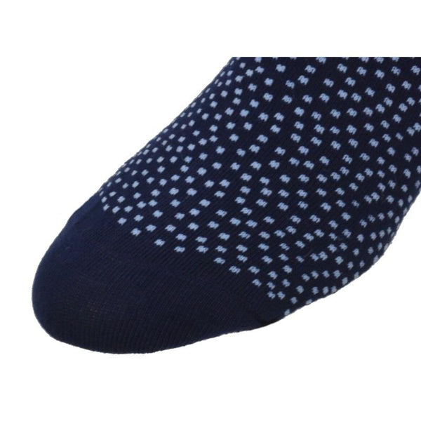 Pin Dot and Solid Pattern Combed Cotton 2 Pair Pack Socks