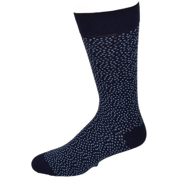 Pin Dot and Solid Pattern Combed Cotton 2 Pair Pack Socks