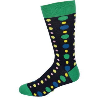 Polka Dot Pattern Colorful Crew Cotton Socks