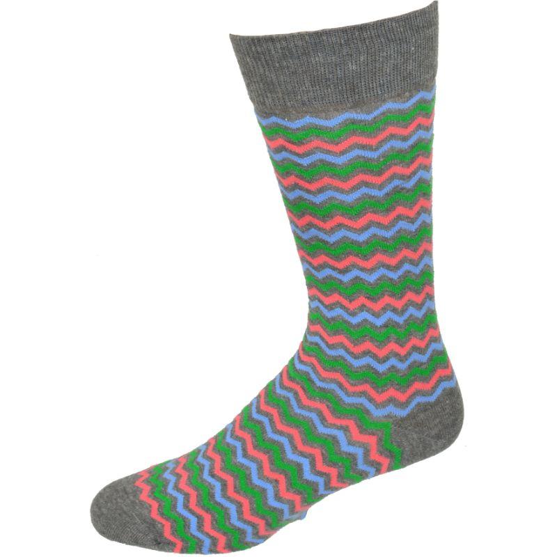 Ocean Wave Pattern Combed Cotton Socks