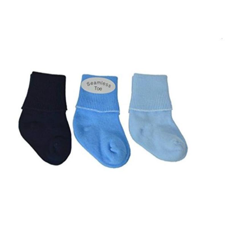 Newborn Baby Boy Cotton Turn Cuff Bootie 9 Pair Pack U78D