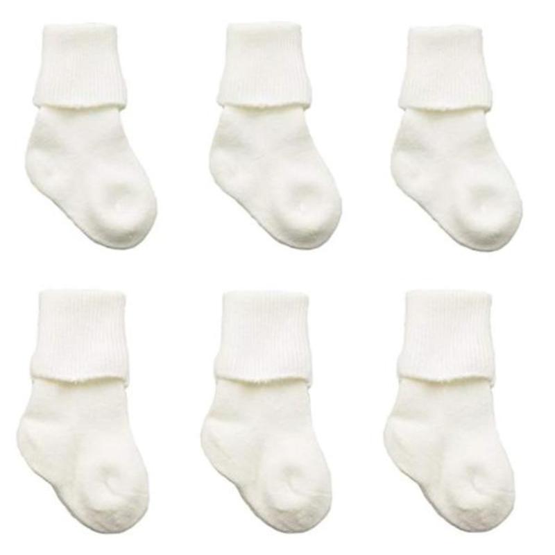 Newborn Baby Boy Cotton Turn Cuff Bootie 9 Pair Pack U78D