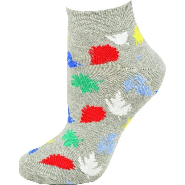 Leaf Pattern Ankle Cotton Socks