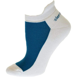 Buy white Heel Tab Mesh Top Cotton Anklet Socks with Non-Skid Gripper