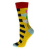 Heart Balloons and Stripes Pattern Cotton Crew Socks