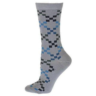 Geometric Pattern Cotton Crew Socks