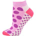 Fashion Polka Dot Ankle Cotton 2 Pair Pack Socks