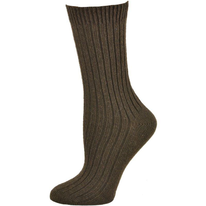 Espresso Wool Women Crew 2 pair pack