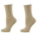 Dot pattern Crew (Mid calf) 2 PR. Pack Cotton Socks