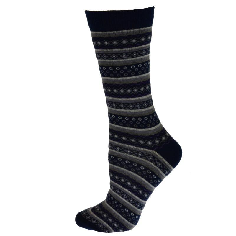 Flower pattern cotton Mid Calf Hi Socks