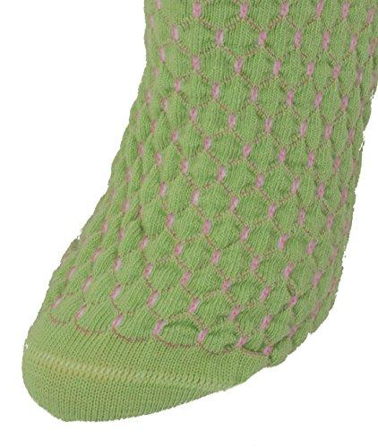 Diamond Pattern Quarter Combed Cotton Socks